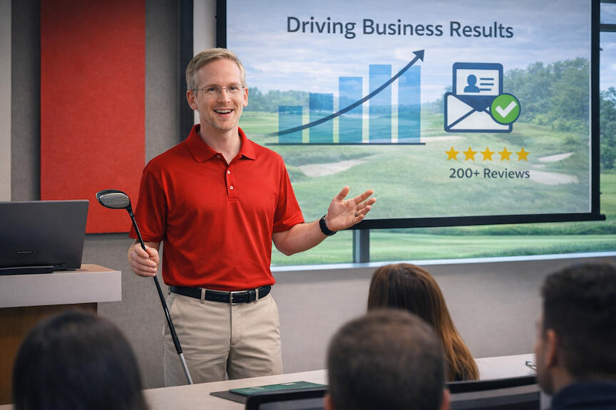 Professor William Zahn William Zahn lecturing marketing students